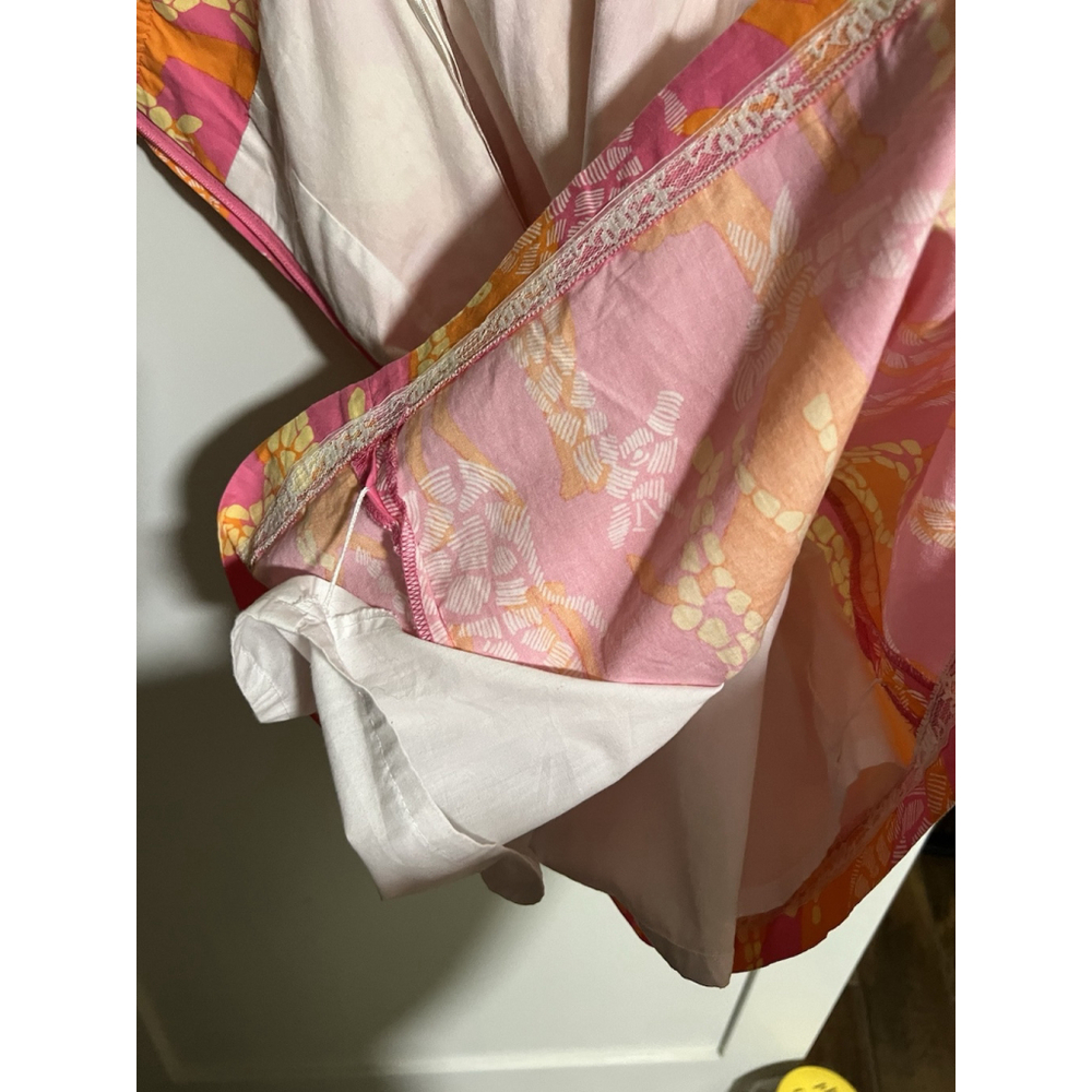Lilly Pulitzer Vintage Halter Dress Orange Pink Bella Giraffe Size Small - Picture 4 of 4